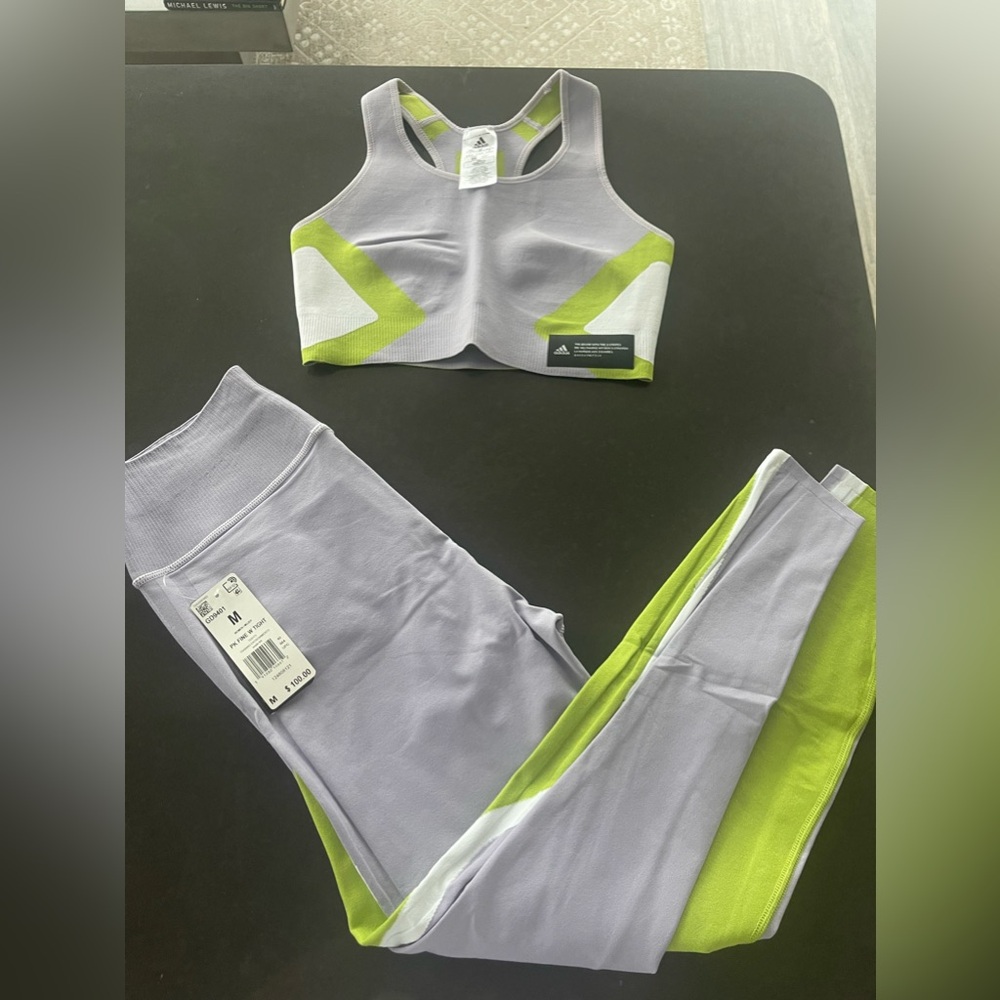 NWT ADIDAS PK FINE LAVENDER GREEN SPORT SUIT M